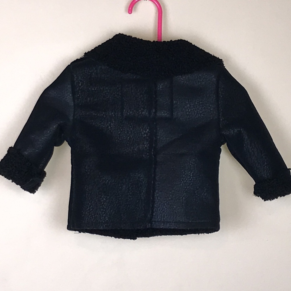 Urban Republic Baby Faux Leather Faux Fur Trim Asymmetrical Zipper Moto Jacket - Picture 7 of 10